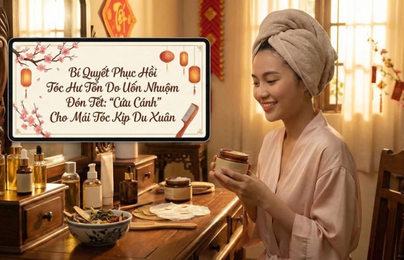 Bí Quyết Phục Hồi Tóc Hư Tổn Do Uốn Nhuộm Đón Tết: "Cứu Cánh" Cho Mái Tóc Kịp Du Xuân