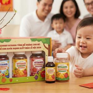 Combo Vitamin tăng đề kháng cho bé: Để con khỏe mạnh suốt mùa lễ hội 2026