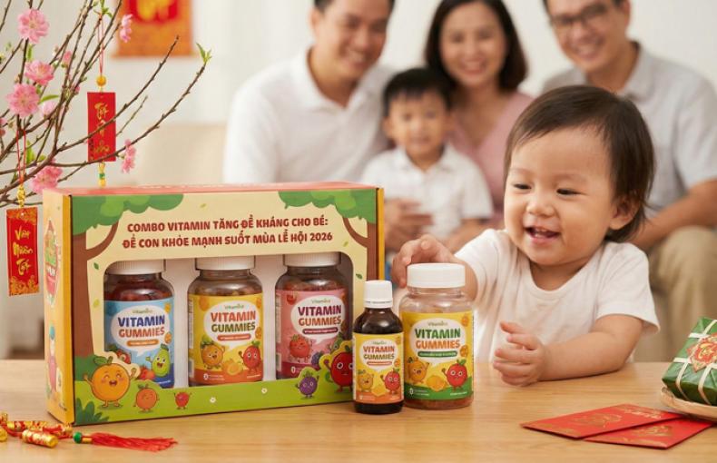 Combo Vitamin tăng đề kháng cho bé: Để con khỏe mạnh suốt mùa lễ hội 2026